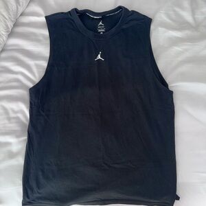 Jordan Black Sleeveless Muscle Tee